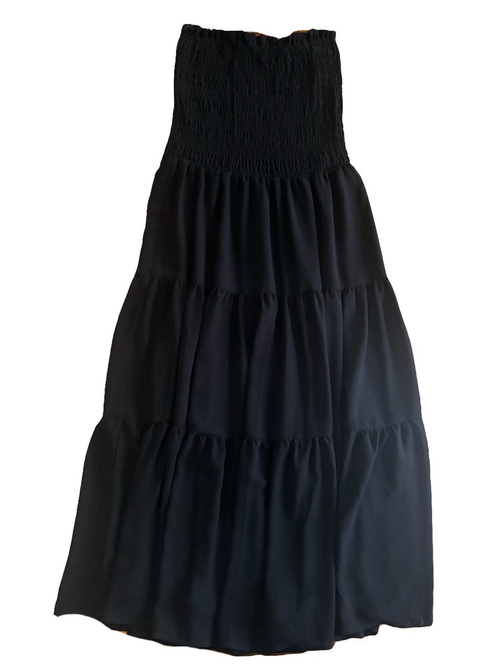 SCOOP Size: L Black Tiered Dress - Women